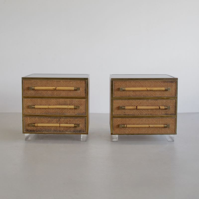 SIGNED Pair of Commodes/ Night Stands by Sandro PETTI, 1975