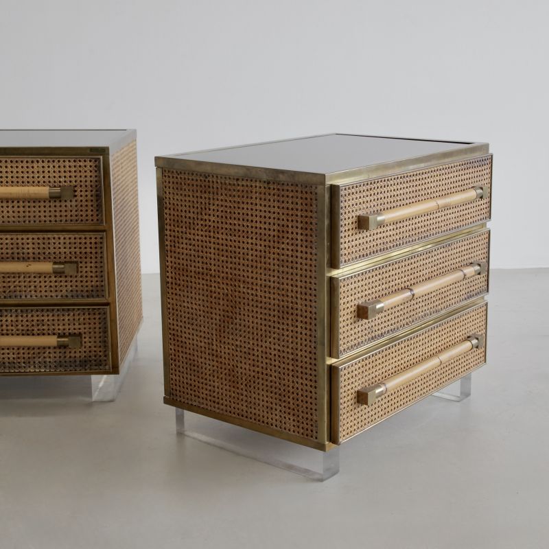 SIGNED Pair of Commodes/ Night Stands by Sandro PETTI, 1975