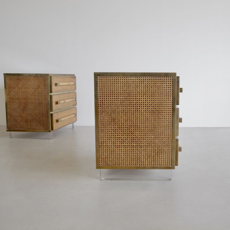 SIGNED Pair of Commodes/ Night Stands by Sandro PETTI, 1975