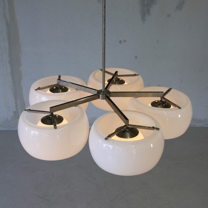 5 Shade Ceiling Lamp designed by Vico MAGISTRETTI, 1961