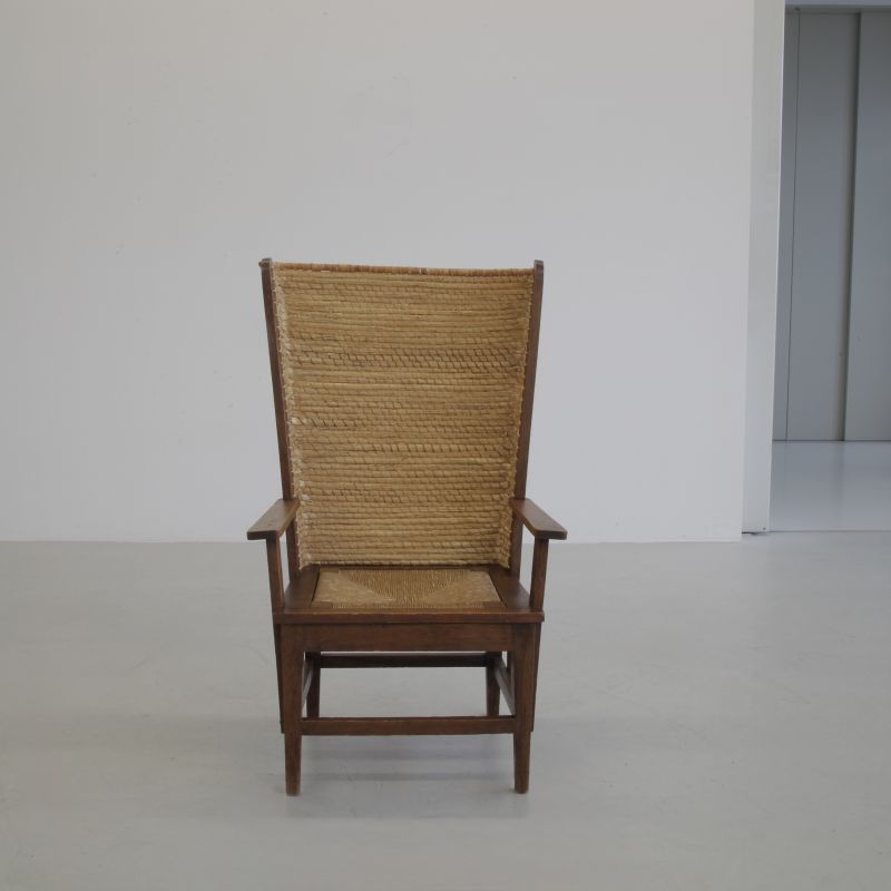 ARTS & CRAFTS Highback Chair designed by Chris Wegerif, c1905