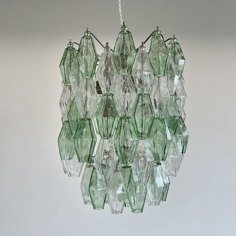 Carlo SCARPA designed Polyhedron Chandelier by VENINI 1970s