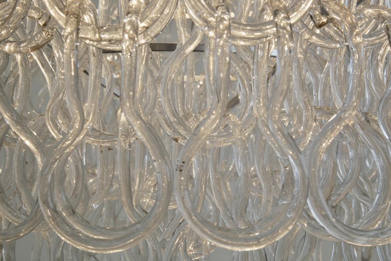 Chandelier by Angelo MANGIAROTTI for Vetreria VISTOSI
