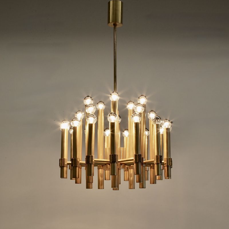Large Chandelier designed by Angelo BROTTO for ESPERIA, 1960s
