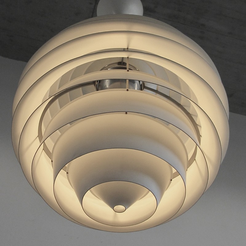 Large PH Louvre Pendant by Poul HENNINGSEN for Louis Poulsen, 1970s