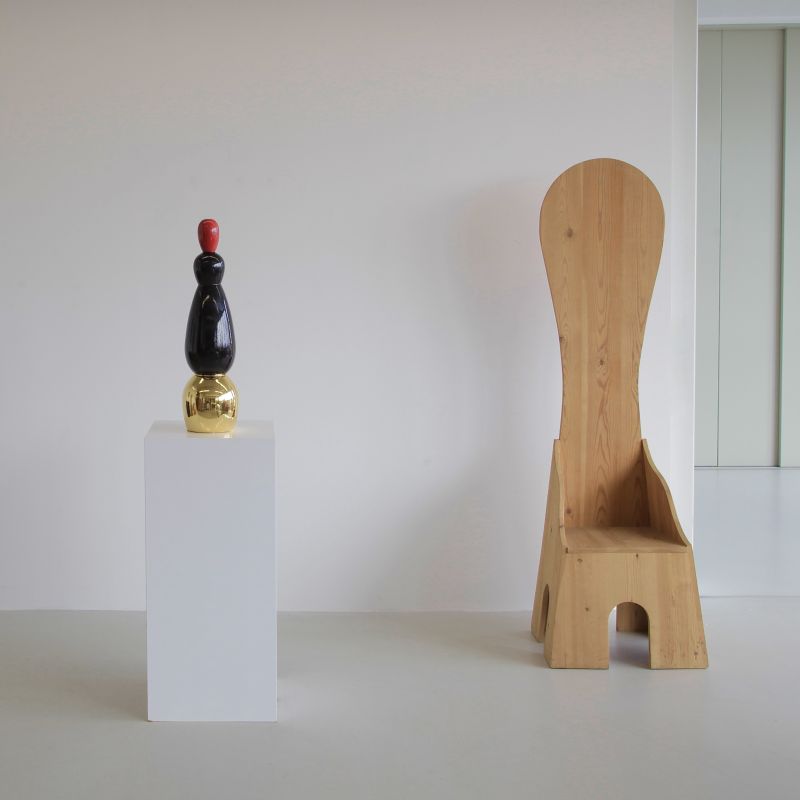 Large SIGNED Ceramic Totem by Alessandro MENDINI
