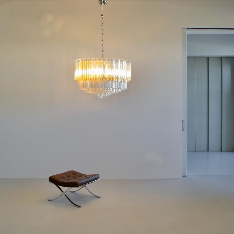 Large Trilobi Glass Chandelier, MURANO