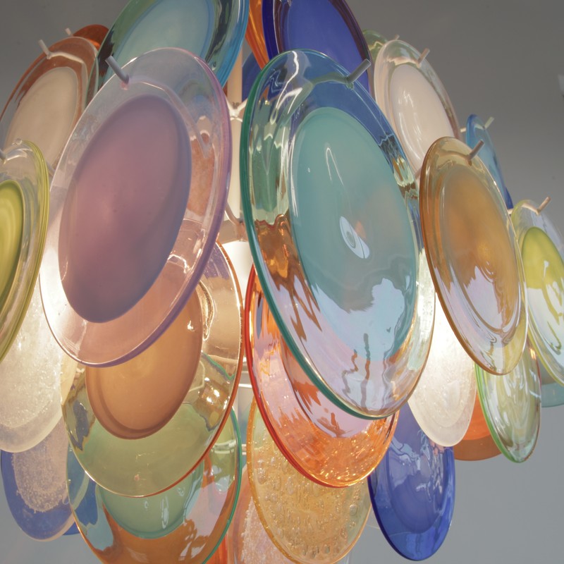 Multi-Colored Murano Glass VISTOSI Chandelier, 1980s
