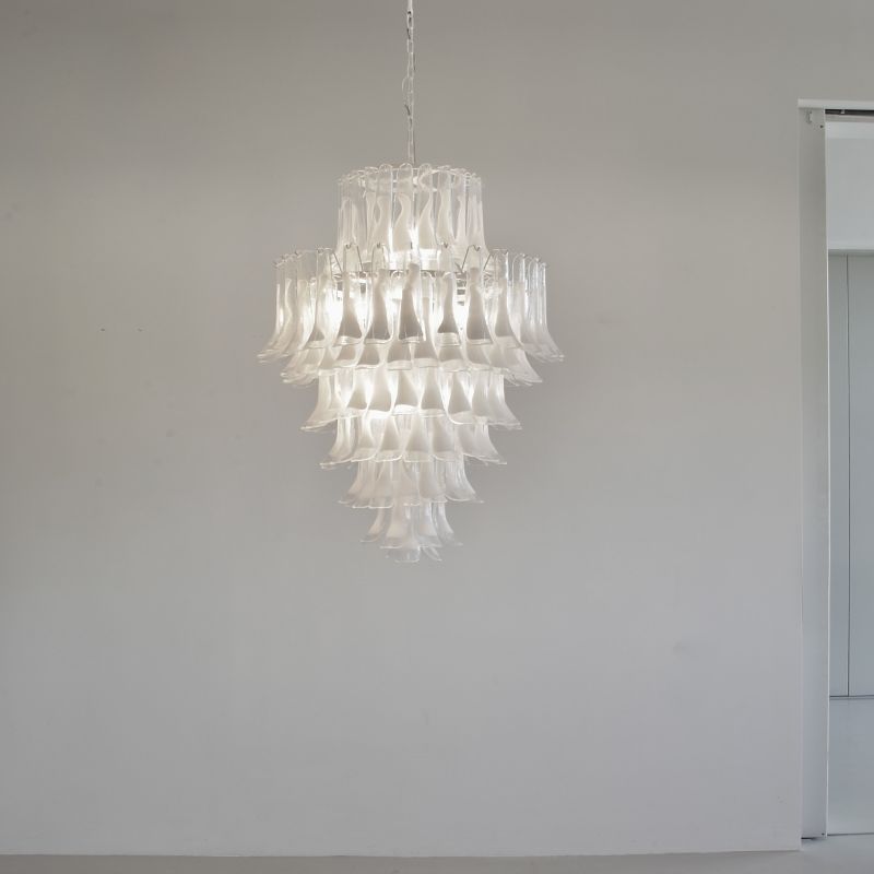 MURANO Glass Saddle Form eight-tier Chandelier