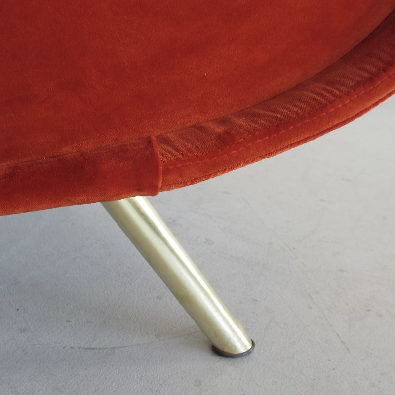 Original LADY Armchair by Marco ZANUSO, Arflex Italy (burnt orange)