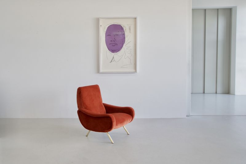 Original LADY Armchair by Marco ZANUSO, Arflex Italy (burnt orange)