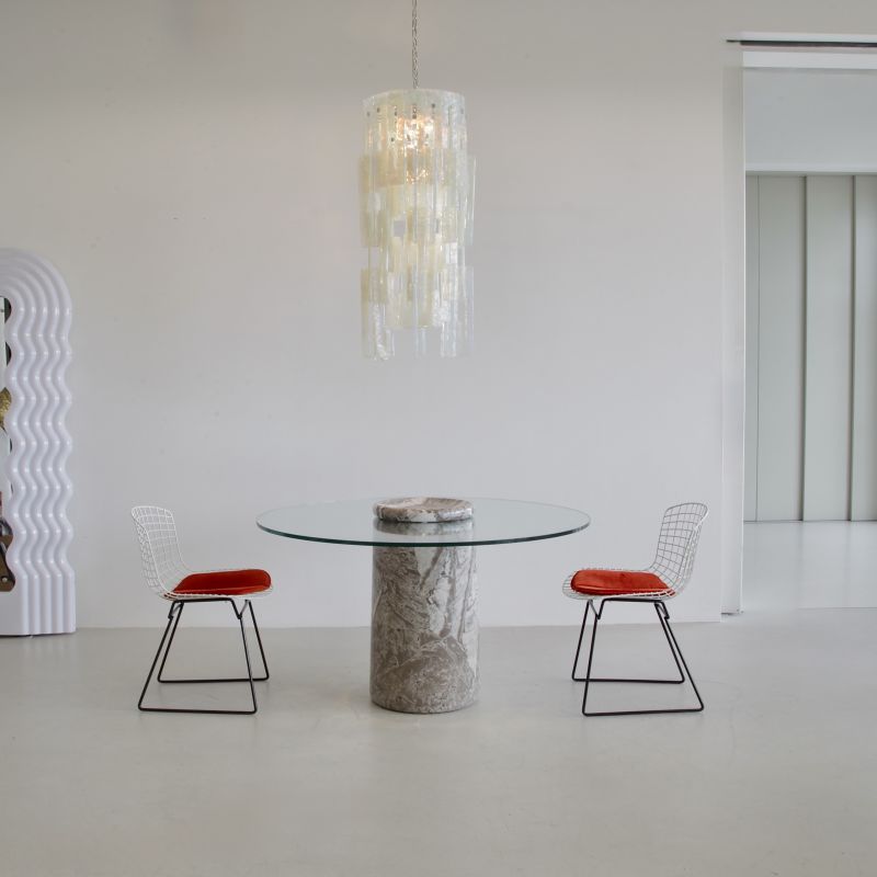Original Round Dining Table by Angelo MANGIAROTTI for Sorgente dei Mobili, 1975.