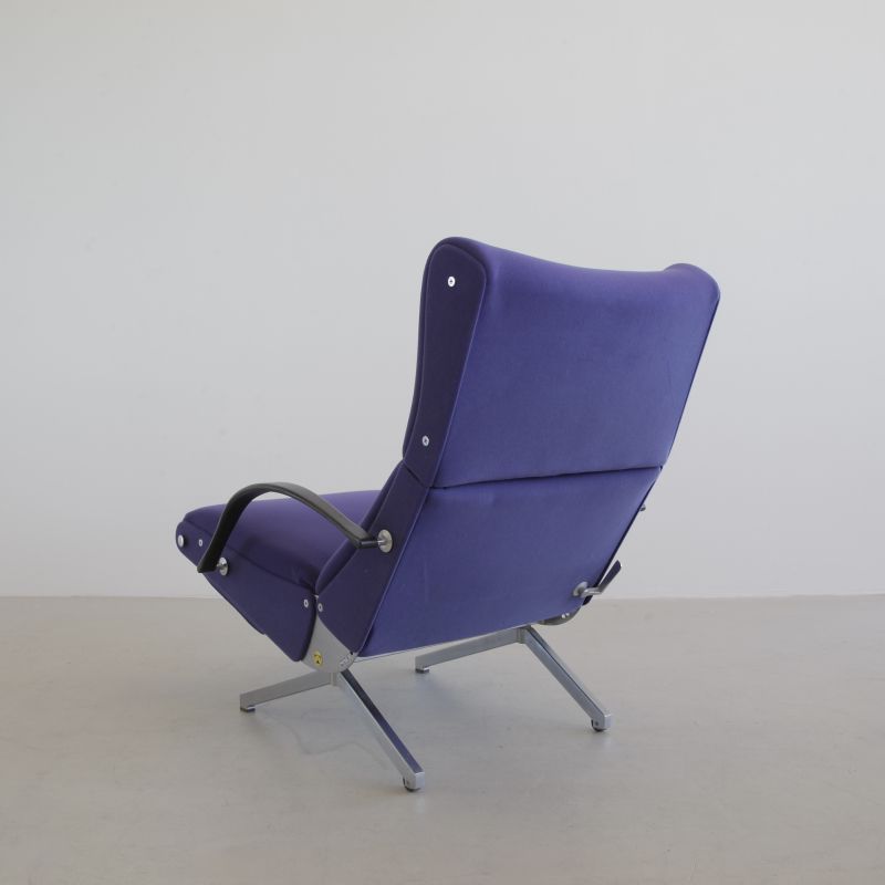 P40 Osvaldo BORSANI, (blue upholstery) Reclining Lounge Chair