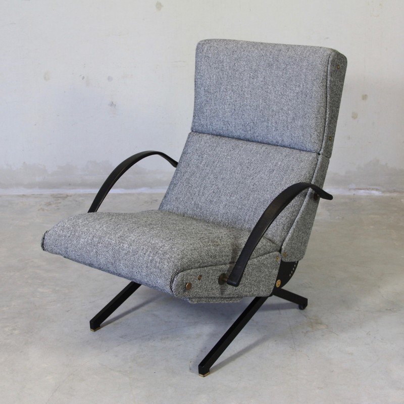 P40 Osvaldo BORSANI, (Salt and Pepper) Reclining Lounge Chair 