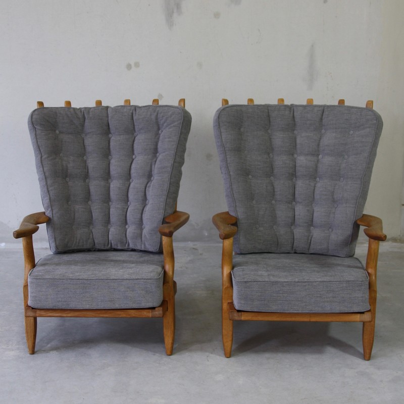 A PAIR, Arm Chairs by GUILLERME & CHAMBRON, 1950's