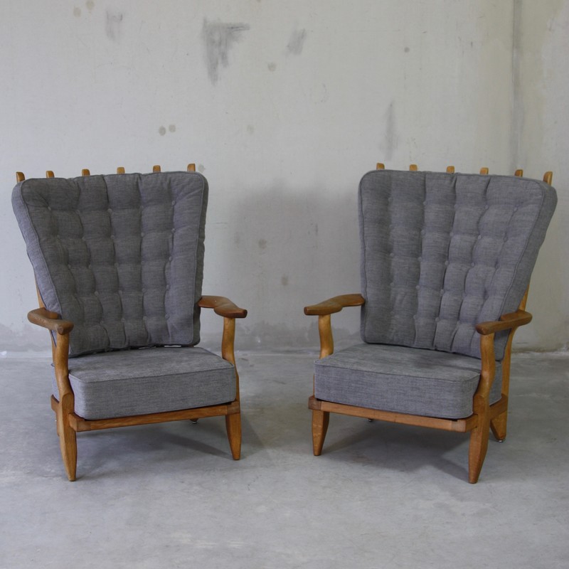 A PAIR, Arm Chairs by GUILLERME & CHAMBRON, 1950's