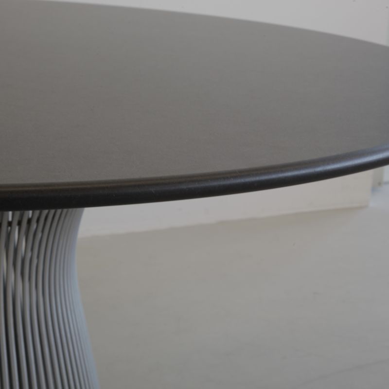 Round Warren PLATNER Dining Table with Stone Top, KNOLL INTERNATIONAL