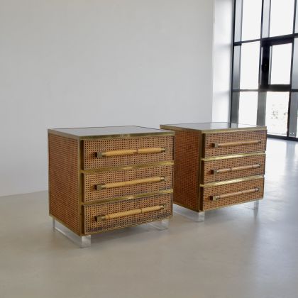 SIGNED Pair of Commodes/ Night Stands by Sandro PETTI, 1975