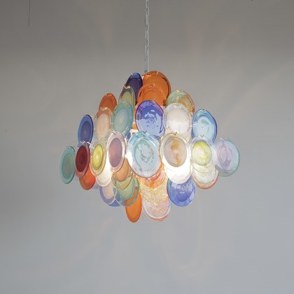 Multi-Colored Murano Glass VISTOSI Chandelier, 1980s