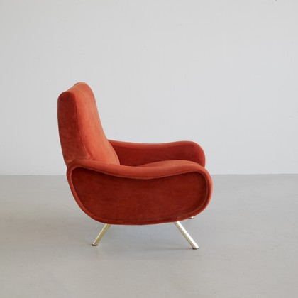 Original LADY Armchair by Marco ZANUSO, Arflex Italy (burnt orange)