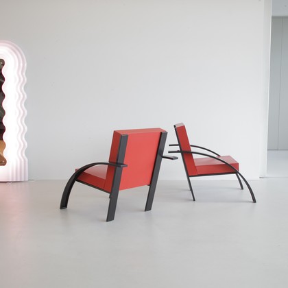 PAIR of Aldo ROSSE 'PARIGI ' Arm Chairs 1989