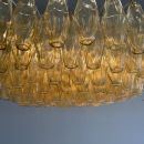 Large round Polyhedron Glass Chandelier by Carlo SCARPA