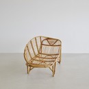 French Rattan and Bomboo bench, 1970s