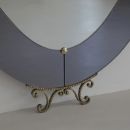 Large Floor Mirror with glass Console by CRISTAL ART, Torino, c1956