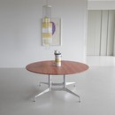 Large VITRA Dining Table with Travertine Stone top, design Charles & Ray EAMES