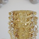 MURANO Glass Vase, Italy ( Yellow spikes)