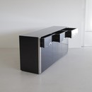 Original 3-door Sideboard in black by Willy RIZZO, Sabot 1972