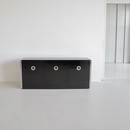 Original 3-door Sideboard in black by Willy RIZZO, Sabot 1972