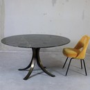 Osvaldo BORSANI, Round Marble Dining Table (black) 1964