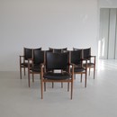 Set of 6 Arm Chairs by Hans WEGNER, Denmark 1960s