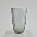 Signed MURANO Glass Vase, Italy (grey/ green))