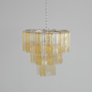 Tronchi MURANO Glass Chandelier (amber/ clear), Italy